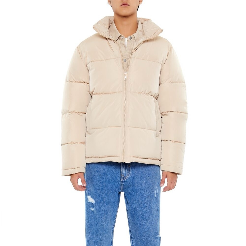 Men's Tan Puffer Jacket